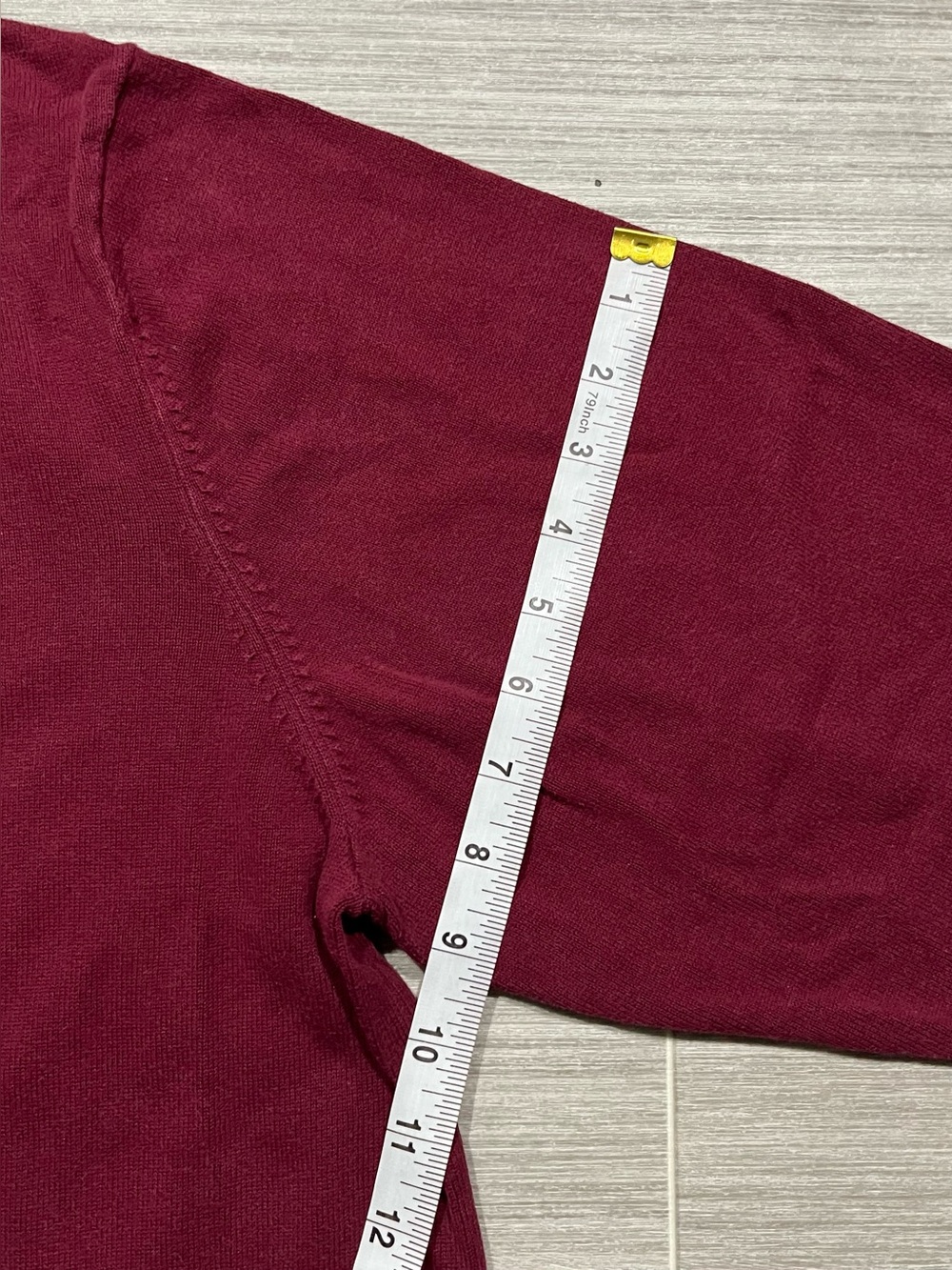 Burgundy Men's Half-Zip Sweater - 100% Cotton - XXL - Picture 9 of 12